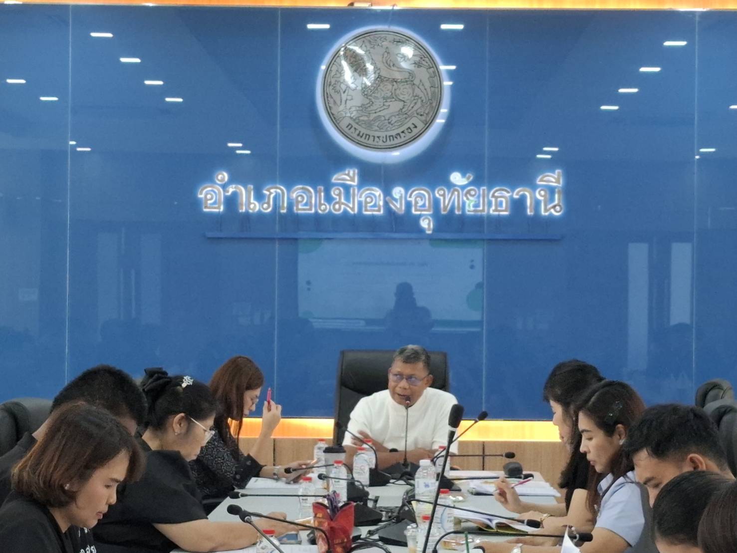 ประชุมคณะกรรมการศูนย์ปฏิบัติการป้องกันและปราบปรามยาเสพติดอำเภอเมืองอุทัยธานี